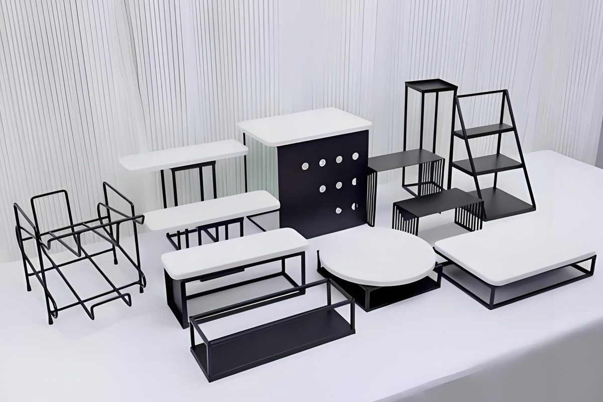 黑色甜品展示架